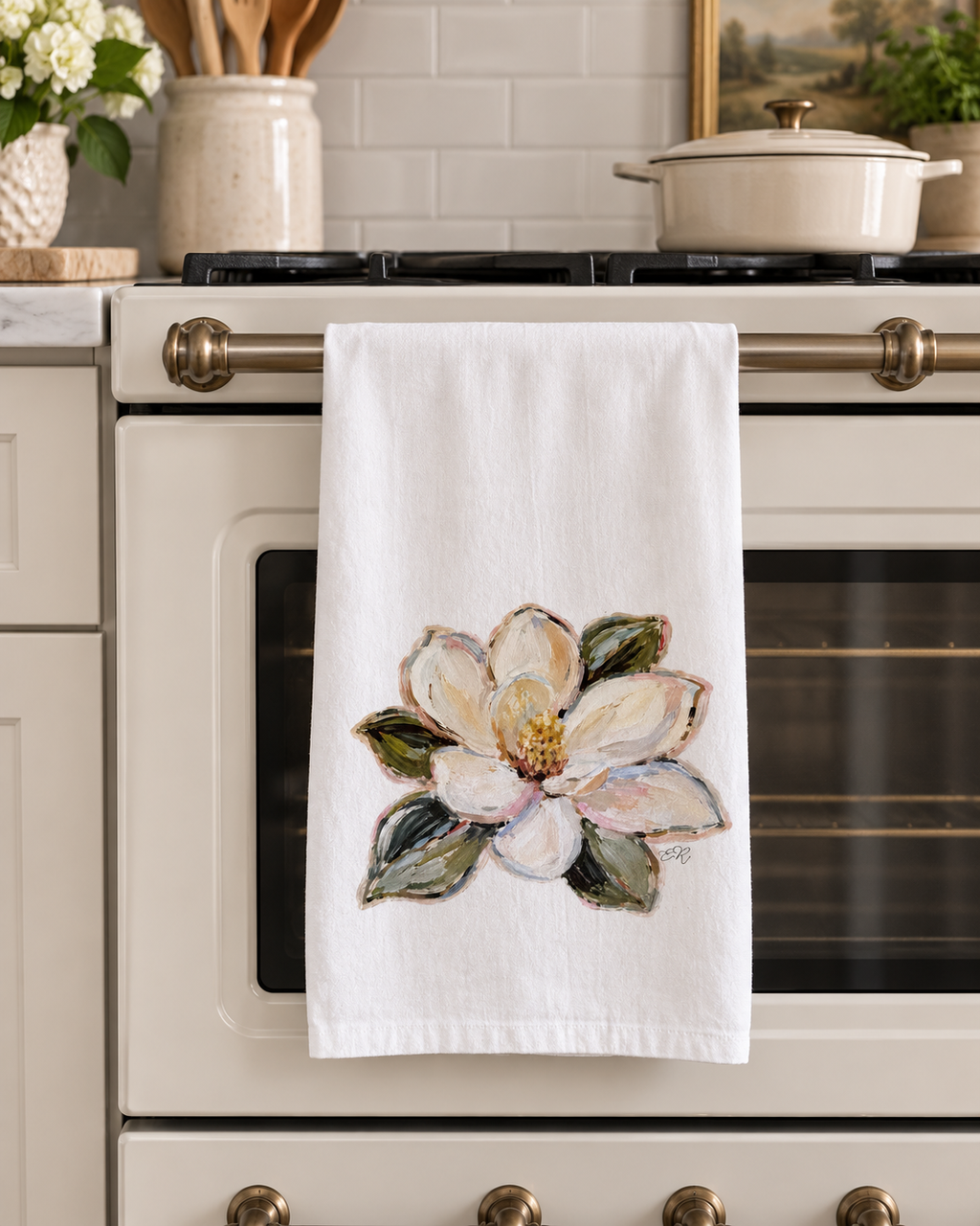 Magnolia Tea Towel