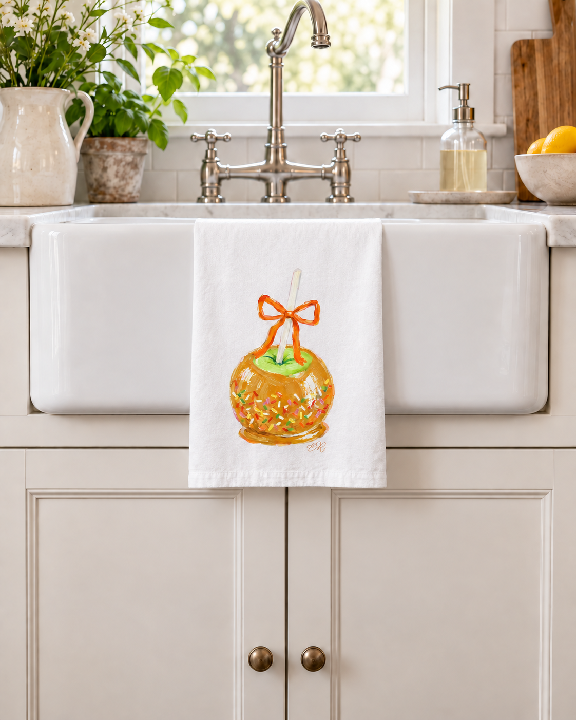Candy Apple Tea Towel