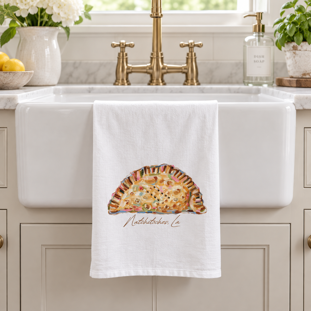 Meat Pies From Natchitoches Tea Towel