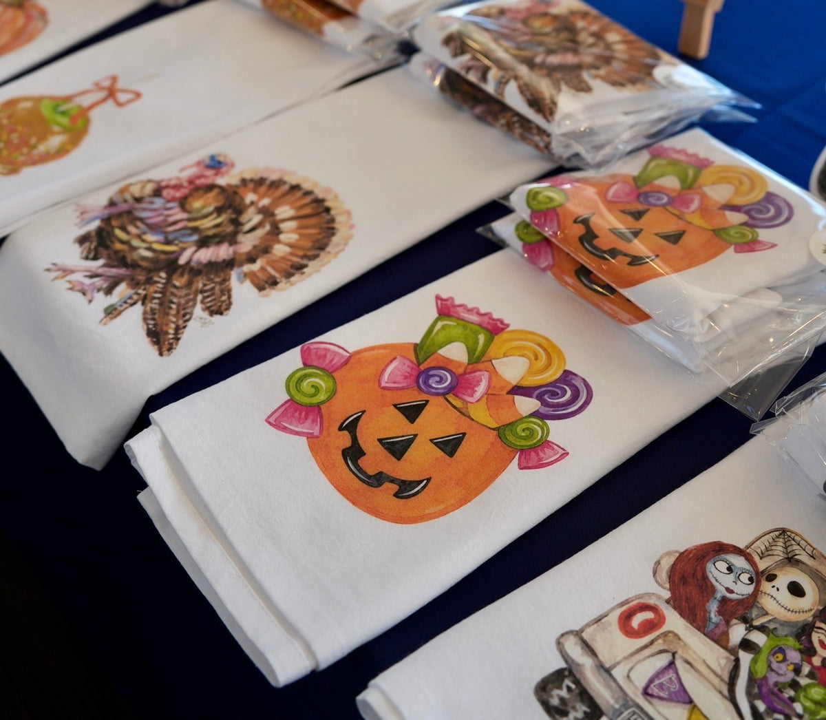 Jack-O-Lantern Tea Towel