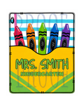 Crayon Box Design- 18in Custom Teacher Door Sign